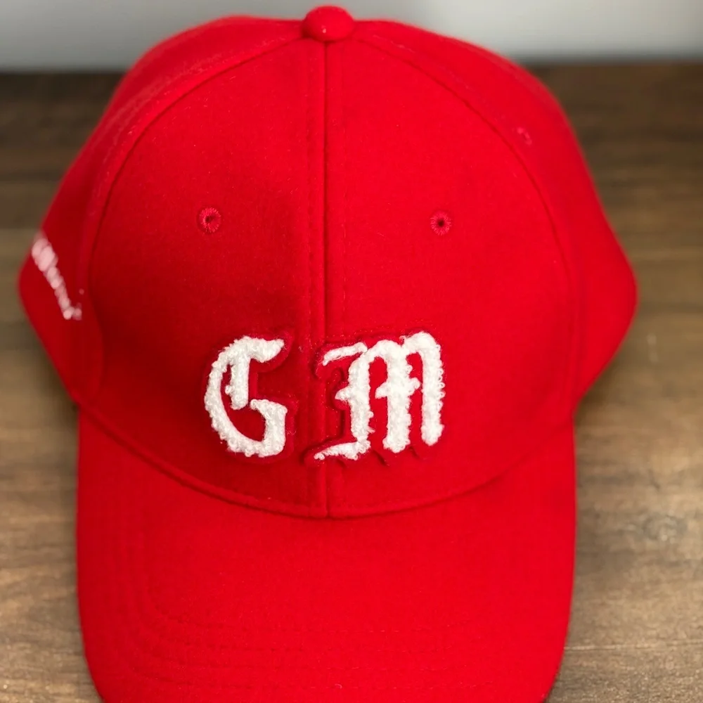 GRAND MARNIER Strapback MENS Baseball Cap Hat Felt Red Cognac Liqueur Emroidered